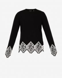 Ted Baker London Aylex Lace Detail Wool Cashmere Blend Sweater   Nordstrom at Nordstrom